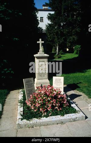 Autriche, Salzbourg, Tombstone, Constantia de Nits, Mozart, veuve, tombe, Leopold Mozart, cimetière, Saint Sébastien Banque D'Images