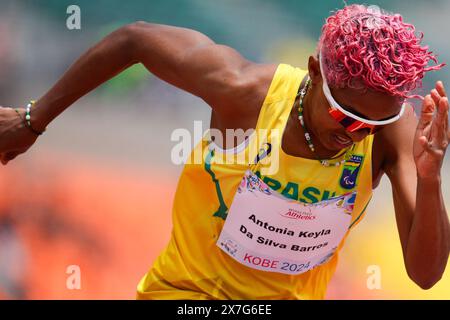 Kobe, Japon. 20 mai 2024. Antonia Keyla Da Silva Barros, du Brésil, participe à la finale du 400 m T20 féminin aux Championnats du monde de para Athlétisme qui se sont tenus à Kobe, au Japon, le 20 mai 2024. Crédit : Zhang Xiaoyu/Xinhua/Alamy Live News Banque D'Images