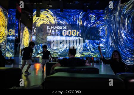 Le monde de Van Gogh une expérience sensorielle unique et une exposition au Nomad immersive Museum, Madrid, Espagne Banque D'Images