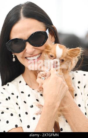 Cannes, France. 20 mai 2024. L’actrice américaine demi Moore assiste à l’appel photo pour la substance au 77e Festival de Cannes, en France, le lundi 20 mai 2024. Photo de Rune Hellestad/ crédit : UPI/Alamy Live News Banque D'Images