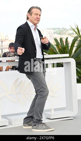 Cannes, France. 20 mai 2024. L'acteur américain Dennis Quaid assiste à l'appel photo pour la substance au 77e Festival de Cannes, en France, le lundi 20 mai 2024. Photo de Rune Hellestad/ crédit : UPI/Alamy Live News Banque D'Images