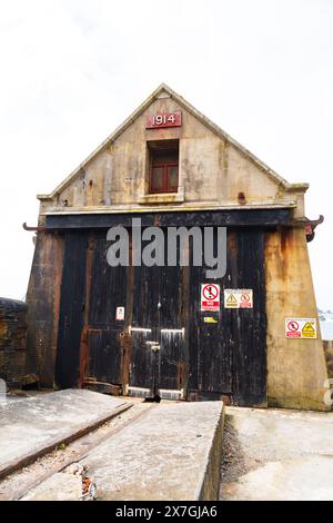 L'ancienne station de sauvetage, Lizard point, Cornouailles, West Country, Angleterre Banque D'Images