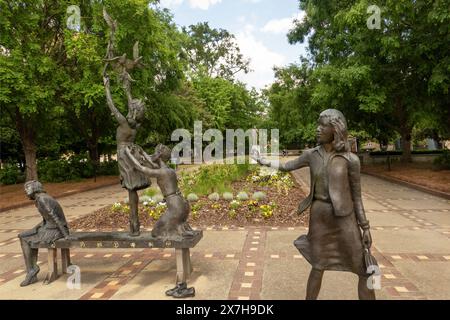 Statues et mémorial dans le parc Kelly Ingram à Birmingham Alabama Banque D'Images