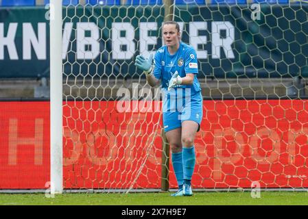 Tilburg, pays-Bas. 20 mai 2024. TILBURG, PAYS-BAS - 20 MAI : la gardienne Diede Lemey de Fortuna Sittard entraîne ses coéquipiers lors du match final de la Coupe TOTO KNVB entre Ajax et Fortuna Sittard au stade Koning Willem II le 20 mai 2024 à Tilburg, pays-Bas. (Photo de Joris Verwijst/Orange Pictures) crédit : Orange pics BV/Alamy Live News Banque D'Images