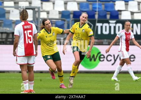 TILBURG - Feli Delacauw de Fortuna Sittard célèbre le 2-1 lors de la finale de la Coupe TOTO KNVB pour femmes entre Ajax et Fortuna Sittard au stade Koning Willem II le 20 mai 2024 à Tilburg, pays-Bas. ANP GERRIT VAN COLOGNE Banque D'Images