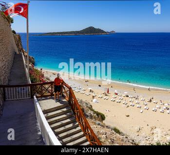 L'incroyable et populaire plage de Kaputas, près de Kalkan, Turquie Banque D'Images