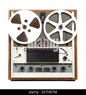Enregistreur de bande audio en bobine ouverte Ferrograph Series 7 de 1970s. Banque D'Images