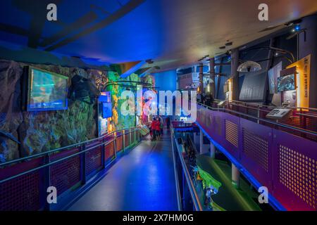 Intérieur de l'aquarium profond, Kingston upon Hull, Yorkshire, Angleterre, Royaume-Uni Banque D'Images