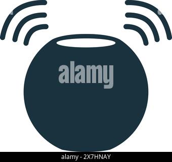 Icône HomePod. Icône monochrome simple Assistant virtuel pour les modèles, la conception Web et les infographies Illustration de Vecteur