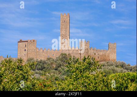 Italie Toscane Province d'Arezzo Castiglion Fiorentino - Château de Montecchio Vesponi Banque D'Images