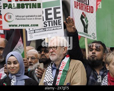 Manifestation d'urgence de Rafah, Whitehall, Londres, 27 mai 2024 Banque D'Images