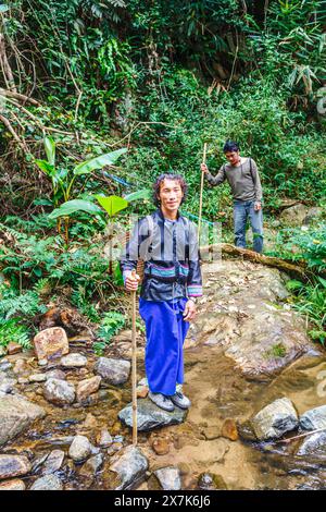 Chiang Khong dans la province de Chiang Rai, dans le nord de la Thaïlande Banque D'Images