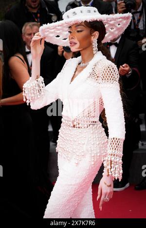 Cannes, France. 20 mai 2024. Winnie Harlow assiste à la projection du film ''The Apprentice'' lors de la 77ème édition du Festival de Cannes à Cannes, dans le sud de la France, le 20 mai 2024. (Photo de Daniele Cifala/NurPhoto) crédit : NurPhoto SRL/Alamy Live News Banque D'Images