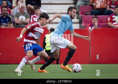 Grenade, Espagne. 19 mai 2024. GRENADE. 19.5,24. Jornada 37 de la Liga EA Sports de Primera División entre el Granada CF y el Celta de Vigo en el Estadio de Los Carmenes en Granada. FOTO : ANTONIO.L.JUAREZ. Archsev Credit : CORDON PRESS/Alamy Live News Banque D'Images