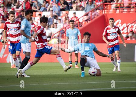 Grenade, Espagne. 19 mai 2024. GRENADE. 19.5,24. Jornada 37 de la Liga EA Sports de Primera División entre el Granada CF y el Celta de Vigo en el Estadio de Los Carmenes en Granada. FOTO : ANTONIO.L.JUAREZ. Archsev Credit : CORDON PRESS/Alamy Live News Banque D'Images