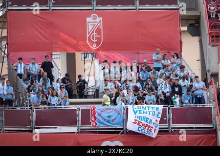 Grenade, Espagne. 19 mai 2024. GRENADE. 19.5,24. Jornada 37 de la Liga EA Sports de Primera División entre el Granada CF y el Celta de Vigo en el Estadio de Los Carmenes en Granada. FOTO : ANTONIO.L.JUAREZ. Archsev Credit : CORDON PRESS/Alamy Live News Banque D'Images