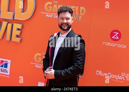 Hollywood, États-Unis. 19 mai 2024. Calum Scott assiste à l’arrivée de la première mondiale de « The GARFIELD Movie » au TCL Chinese Theater à Hollywood, CA, le 19 mai 2024. (Photo de Corine Solberg/Sipa USA) crédit : Sipa USA/Alamy Live News Banque D'Images