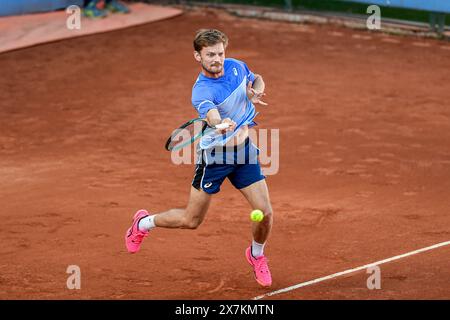 Turin, Italie, Italie. 17 mai 2024. Italie, Turin 17/05/2024.Club de la presse sportive (Turin). Qualifications du tournoi Challenger 175 Piemonte Open Intesa Sanpaolo. Lorenzo Musetti (Ita) joue againstDavid Goffin (Bel) lors des qualifications du tournoi Challenger 175 Piemonte Open Intesa Sanpaolo. Score final 6-4 6-3 (crédit image : © Tonello Abozzi/Pacific Press via ZUMA Press Wire) USAGE ÉDITORIAL SEULEMENT! Non destiné à UN USAGE commercial ! Banque D'Images