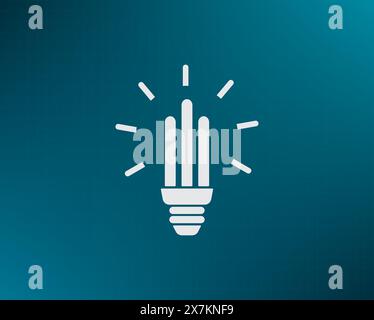 Ampoule à économie d'énergie, icône vectorielle. Illustration de Vecteur