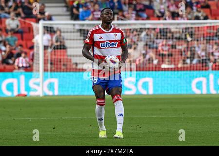 Grenade, Grenade, Espagne. 19 mai 2024. Martin Hongla de Granada CF lors du match de Liga entre Granada CF et RC Celta de Vigo au Nuevo Los CÃrmenes Stadium le 19 mai 2024 à Grenade, Espagne. (Crédit image : © José M. Baldomero/Pacific Press via ZUMA Press Wire) USAGE ÉDITORIAL SEULEMENT! Non destiné à UN USAGE commercial ! Banque D'Images