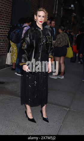 New York, États-Unis. 20 mai 2024. Sarah Paulson au Late Show avec Stephen Colbert le 20 mai 2024 à New York, NY, États-Unis. Photo de MM/ABACAPRESS. COM Credit : Abaca Press/Alamy Live News Banque D'Images