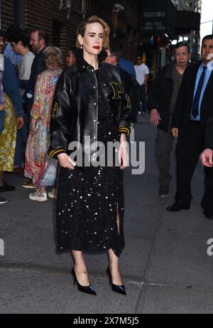 New York, États-Unis. 20 mai 2024. Sarah Paulson au Late Show avec Stephen Colbert le 20 mai 2024 à New York, NY, États-Unis. Photo de MM/ABACAPRESS. COM Credit : Abaca Press/Alamy Live News Banque D'Images