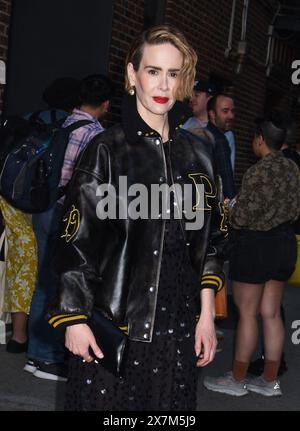 New York, États-Unis. 20 mai 2024. Sarah Paulson au Late Show avec Stephen Colbert le 20 mai 2024 à New York, NY, États-Unis. Photo de MM/ABACAPRESS. COM Credit : Abaca Press/Alamy Live News Banque D'Images