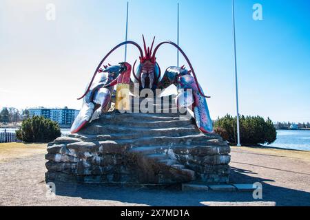 La plus grande sculpture de homard au monde à Shediac, Nouveau-Brunswick, Canada Banque D'Images