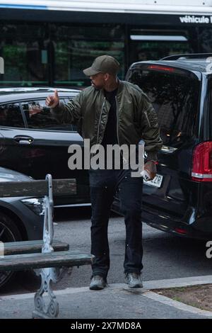 Paris, France. 20 mai 2024. Presnel Kimpembe arrive à la fête pour le départ de Kilian Mbappe du PSG en présence de nombreuses célébrités, au restaurant Gigi à Paris dans la nuit du 20 mai 2024 au 21 mai 2024, photo Florian Poitout/ABACAPRESS. COM Credit : Abaca Press/Alamy Live News Banque D'Images