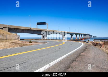 Pont de la Confédération depuis Cape Jourimain, Nouveau-Brunswick, Canada Banque D'Images