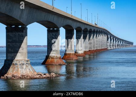 Pont de la Confédération depuis Cape Jourimain, Nouveau-Brunswick, Canada Banque D'Images