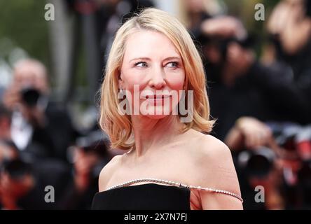 Cannes, France. 20 mai 2024. L'actrice australienne, productrice Cate Blanchett arrive pour la projection du film 'The Apprentice' lors de la 77ème édition du Festival de Cannes à Cannes, dans le sud de la France, le 20 mai 2024. Crédit : Gao Jing/Xinhua/Alamy Live News Banque D'Images