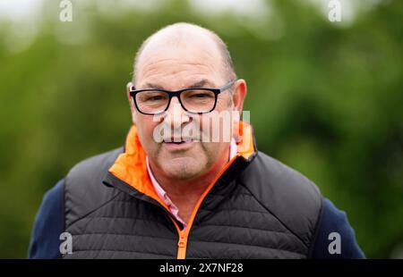 Entraîneur Roger Teal à l’hippodrome d’Epsom Downs, Surrey, avant le Betfred Derby Festival qui débutera le 31 mai. Date de la photo : mardi 21 mai 2024. Banque D'Images