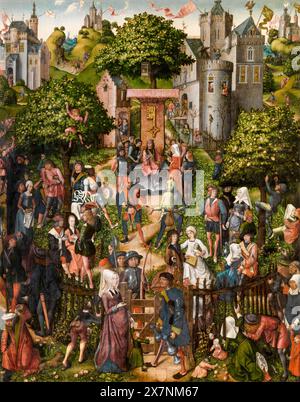 Maître de Francfort, Festival des Archers, peinture à l'huile sur panneau, 1493 Banque D'Images