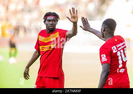 Farum, Danemark. 20 mai 2024. Adamo Nagalo (39) du FC Nordsjaelland vu lors du match de Superliga 3F entre le FC Nordsjaelland et le FC Midtjylland à droite du Dream Park à Farum. (Crédit photo : Gonzales photo/Alamy Live News Banque D'Images