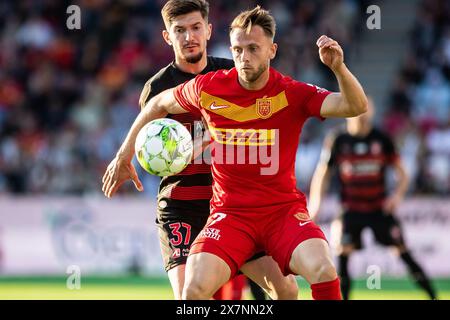 Farum, Danemark. 20 mai 2024. Marcus Ingvartsen (7) du FC Nordsjaelland vu lors du match de 3F Superliga entre le FC Nordsjaelland et le FC Midtjylland à droite de Dream Park à Farum. (Crédit photo : Gonzales photo/Alamy Live News Banque D'Images