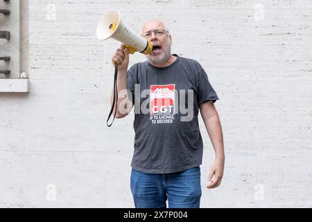 Rome, Italie. 18 mai 2024. Sit-in à Rome devant l'ambassade des États-Unis pour demander la libération de Leonard Peltier, (photo de Matteo Nardone/Pacific Press/Sipa USA) crédit : Sipa USA/Alamy Live News Banque D'Images