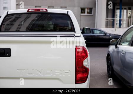 Minsk, Biélorussie, 21 mai 2024 - feu arrière Toyota Tundra pick-up Banque D'Images