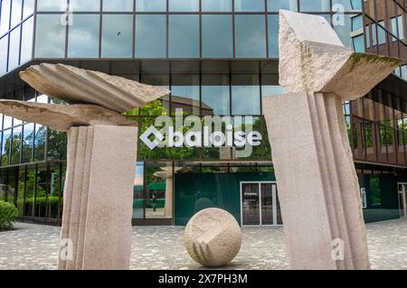 Bâle, Suisse - 18 mai 2024 : Siège de Baloise, une compagnie d'assurance suisse connue pour ses produits et services innovants dans le domaine de l'assurance Banque D'Images