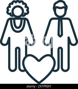 Icône anti-racisme. Icône monochrome simple responsabilité sociale pour les modèles, la conception Web et les infographies Illustration de Vecteur