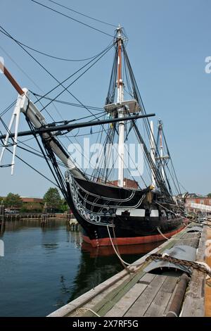 USS Constitution (Old Ironsides). Constitution Wharf, Charlestown, Massachusetts, États-Unis Banque D'Images