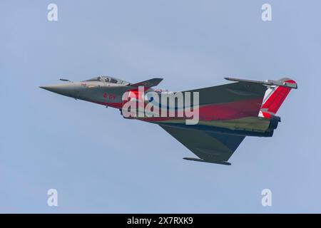 Dassault Rafale au salon aérien le temps des hélices 2024 à la Ferté-Alais, France Banque D'Images