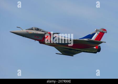 Dassault Rafale au salon aérien le temps des hélices 2024 à la Ferté-Alais, France Banque D'Images