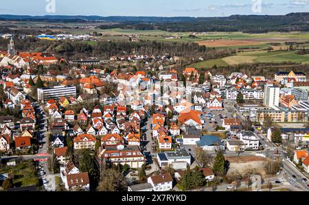 Rottweil, Allemagne, 2 mars 2024:vue panoramique de la ville de Rottweil dans le Bade-Württemberg. (Photo Andreas Haas/dieBildmanufaktur) Banque D'Images