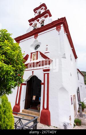 Chapelle de la Sainte Trinité, bâtiment baroque, fin du XVIIIe siècle, place de la mairie, Almonaster la Real , Huelva, Andalousie, Espagne Banque D'Images