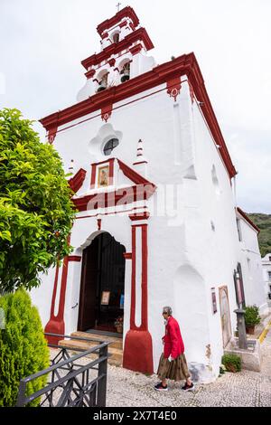 Chapelle de la Sainte Trinité, bâtiment baroque, fin du XVIIIe siècle, place de la mairie, Almonaster la Real , Huelva, Andalousie, Espagne Banque D'Images