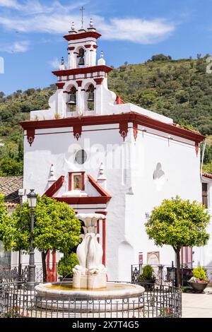 Chapelle de la Sainte Trinité, bâtiment baroque, fin du XVIIIe siècle, place de la mairie, Almonaster la Real , Huelva, Andalousie, Espagne Banque D'Images