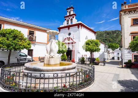 Chapelle de la Sainte Trinité, bâtiment baroque, fin du XVIIIe siècle, place de la mairie, Almonaster la Real , Huelva, Andalousie, Espagne Banque D'Images