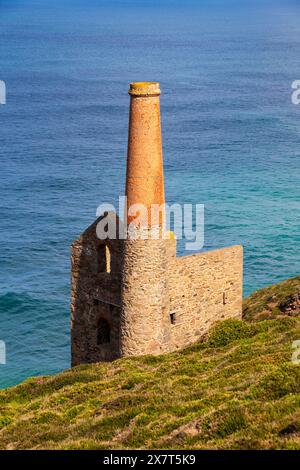 Ruines de la mine d'étain Wheal Coates, Cornwall, West Country, Angleterre Banque D'Images