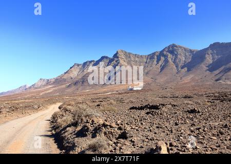 Chemin vers la Casa Villa Winter à Jandia Peninsula, Cofete, Fuertevertura, îles Canaries en Espagne Banque D'Images